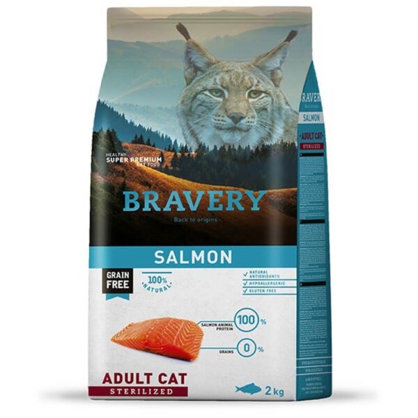Bravery Adult Cat Sterilized Salmon 7 kg