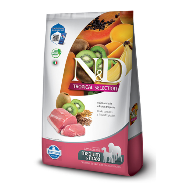 N&D Tropical Cerdo Adulto Mediano y Maxi